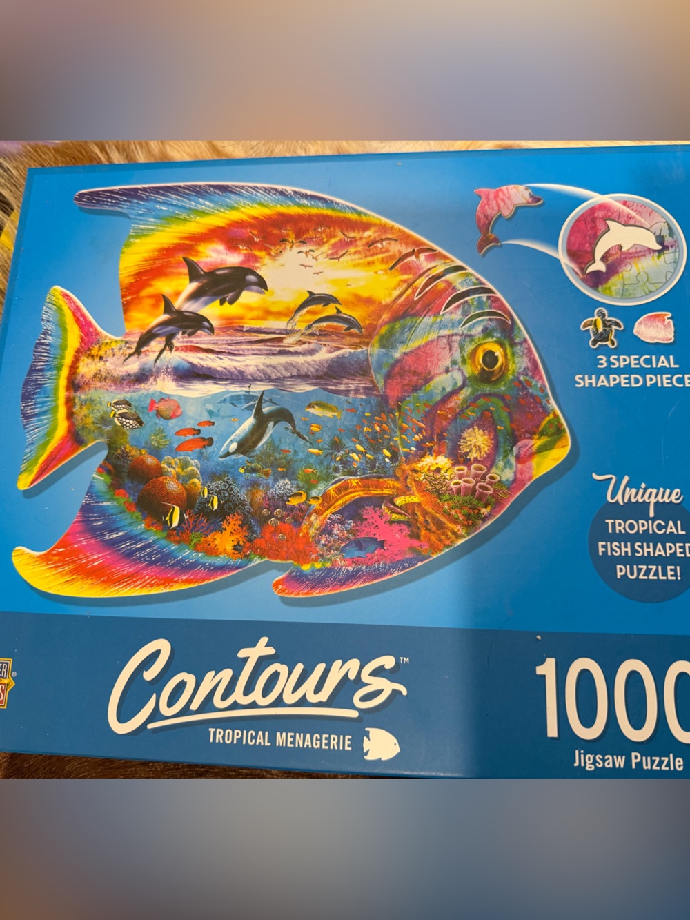 Contours Tropical Menagerie Fish-Shaped Puzzle - Rainbow Multicolor